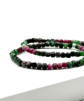 Rubin, Zoisit - Armbånd Facet 4 mm