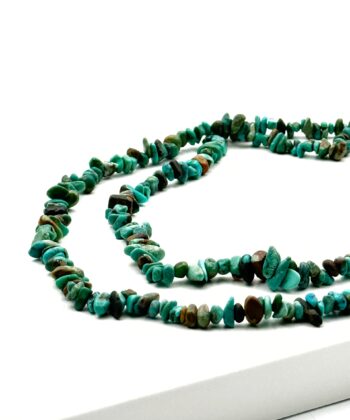 Elastikarmbånd med turkisgrønne split sten
