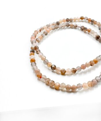 Månesten - Armbånd Facet 2 mm