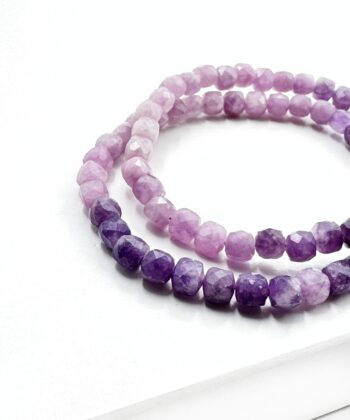 Lepidolit - Armbånd Facet 4 mm