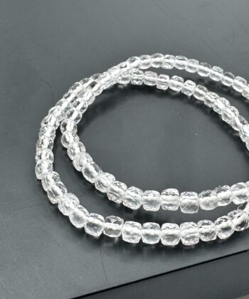 Bjergkrystal - Armbånd Facet 4 mm