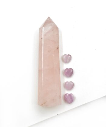 Rosenkvarts - Spids - UNIKA