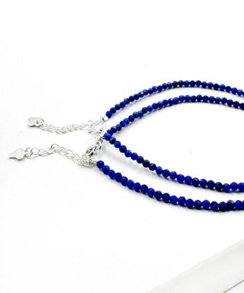 Lapis Lazuli - Armbånd, Facet, 2-3 mm